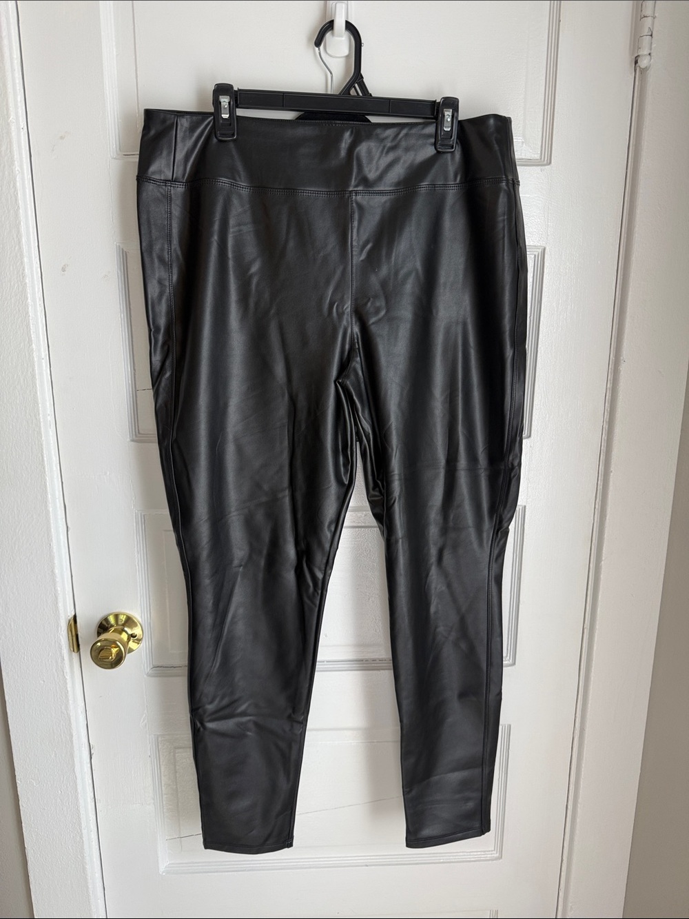 GAP Black Faux Leather High-Waist Leggings